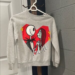 Disney Gray Sweatshirt with Nightmare Before Christmas Design